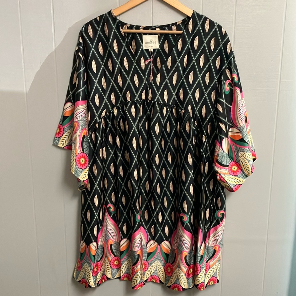 NWT Umgee Black and White Mini Dress with Flutter Sleeves New with Tags!! Cute!